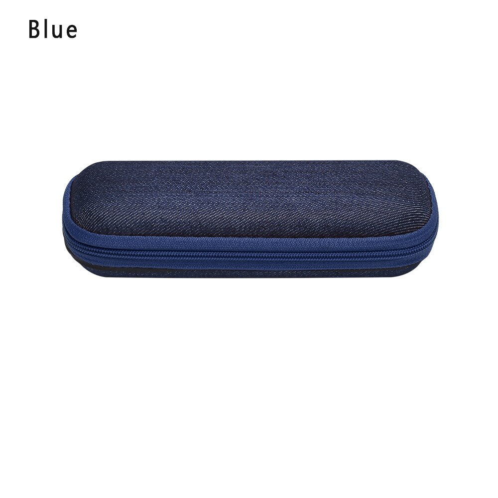 Menn kvinner skinnbrille etui unisex vanntett hardt ramme brille etui lesebriller boks svart brillevesker: Andre-blå