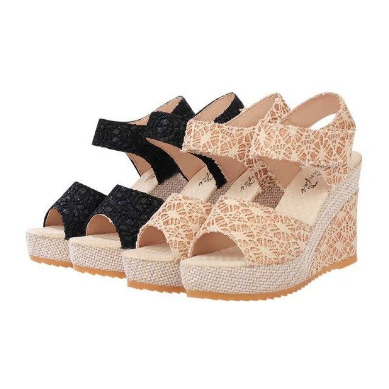 Schoenen Vrouwen Sandalen Zomer Open Teen Vis Kop Mode Platform Hoge Hakken Wig Vrouwelijke Verhogen