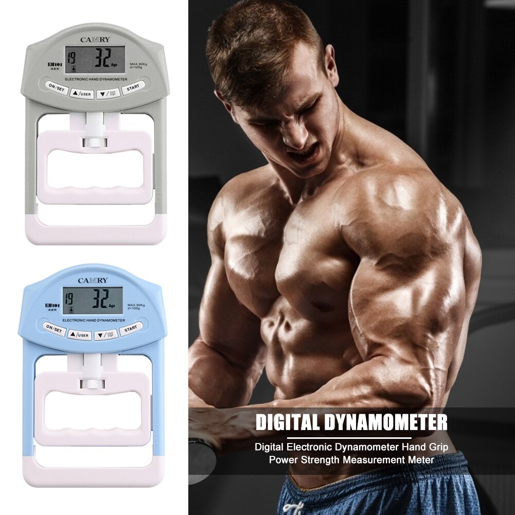 90kg/198Ib Digital LCD Dynamometer Hand Grip Power Fitness Measurement Strength Training Muscle Body Building