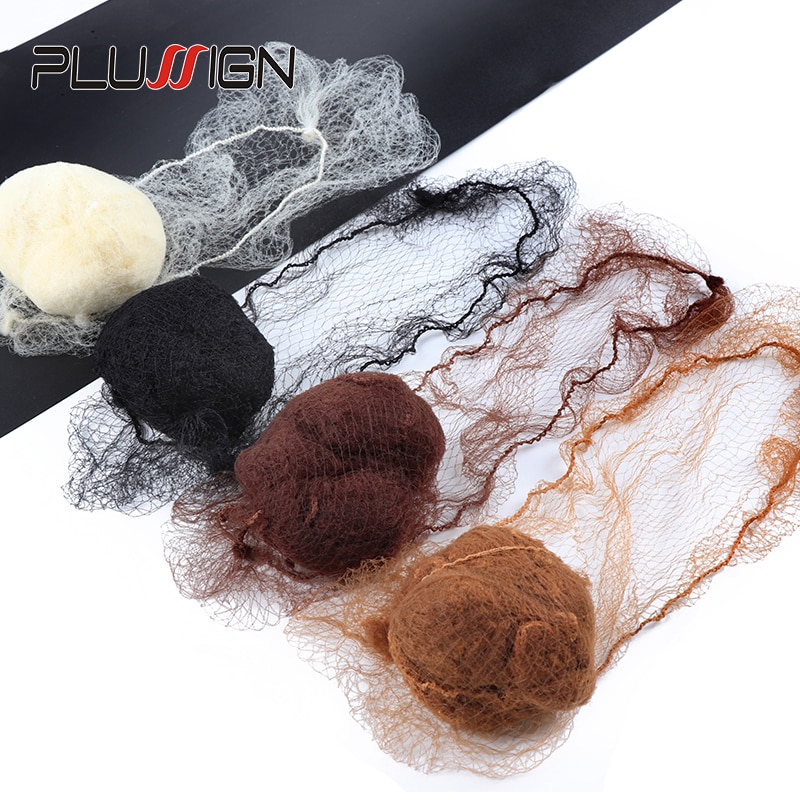 20 pz durevole nylon retina per capelli per panino strumento per lo messa in piega dei capelli nero beige marrone 5mm retina per capelli per parrucche rete per capelli messa in piega retine per capelli