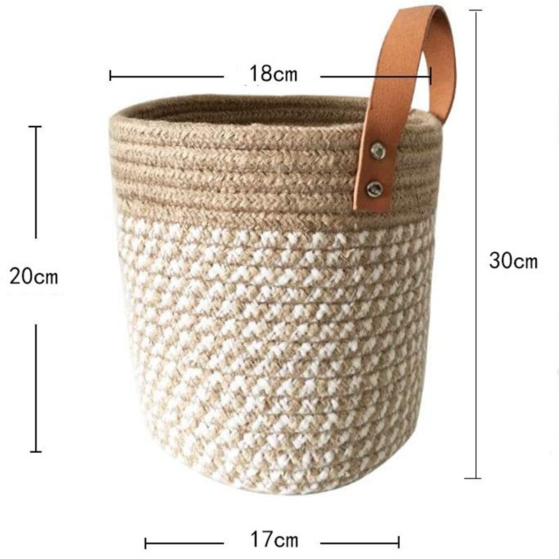 Woven Hanging Basket For Planters Rattan Wicker Baskets Garden Wall Decoration Wall-mounted Basket Storage Rack: Fancy18cm