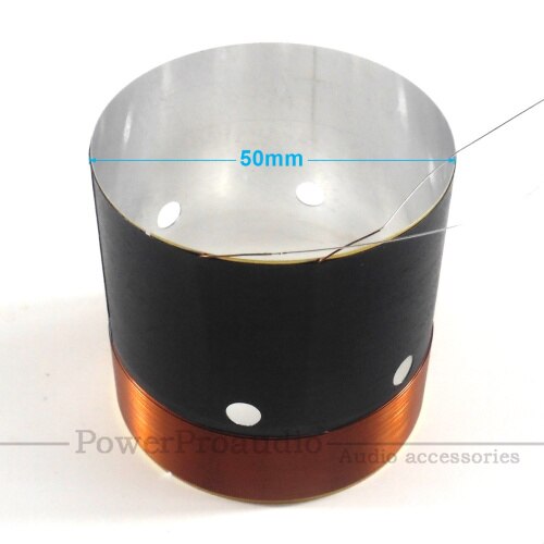 2 piezas/unids/lote 10 "12" 15 "Woofer voz bajo bobina ASV aluminio blanco para Subwoofer sonido altavoz DIY accesorios de reparación: 50mm