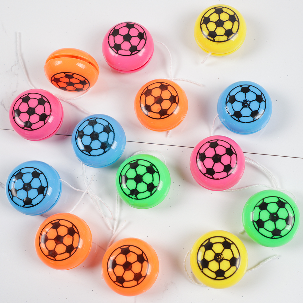 Mini ballons de Football Yoyo en plastique, Gadgets amusants, jouets intéressants pour enfants, de fête d'anniversaire, remplissage Pinata, prix scolaires, 10 pièces: Saphir profond