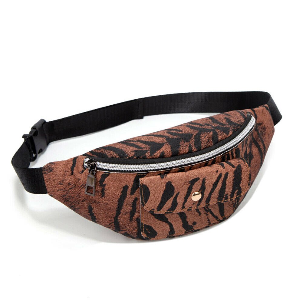 Stijl Taille Tas Vrouwelijke Riem Borst Handtas Unisex Fanny Pack Dames Taille Pack Belly Tassen Portemonnee: Bruin