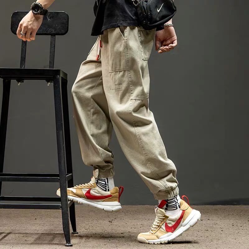 HOUZHOU Khaki Cargo Hosen für Männer Jogger Jogginghose Casual Baumwolle Japanischen Hip Hop Streetwear männer Cargo Hose Männlichen 5XL