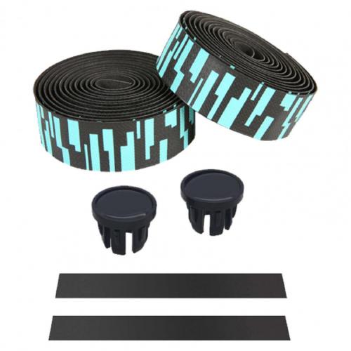 2Pcs Antislip Faux Leer Eva Road Fietsstuur Bandjes Rijden Levert Fietsstuur: green