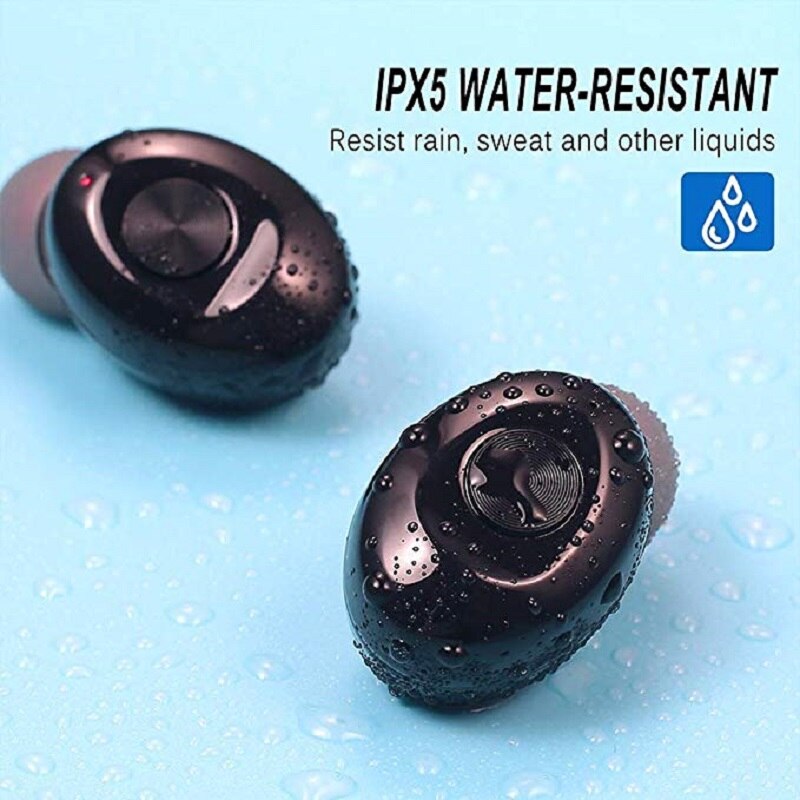 IPX5 Bluetooth Wireless Headphones 3D Stereo Sound Earbuds with Charging Box Waterproof Sport Earpiece Long Battery Life Headset