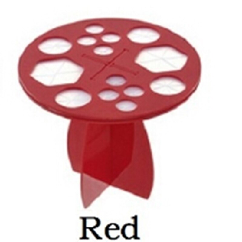 10 Gaten Ovale Make-Up Borstel Houder Plastic Cosmetische Penselen Display Stand Plank Professionele Make Up Tool 1 Pc: red