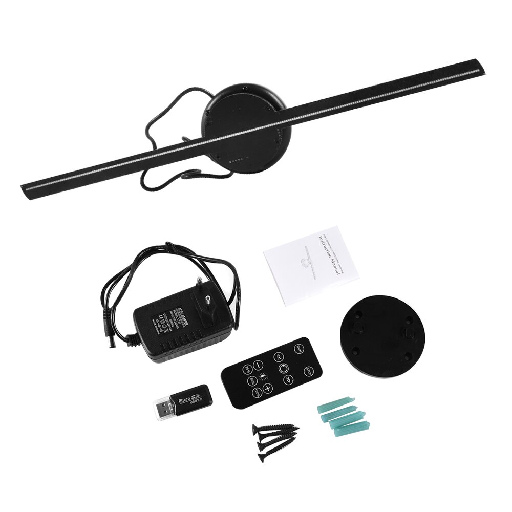 3D Fan Hologram Projector Wall-mounted Wifi LED Sign Holographic Lamp Player Remote Advertising Display Support Images Video