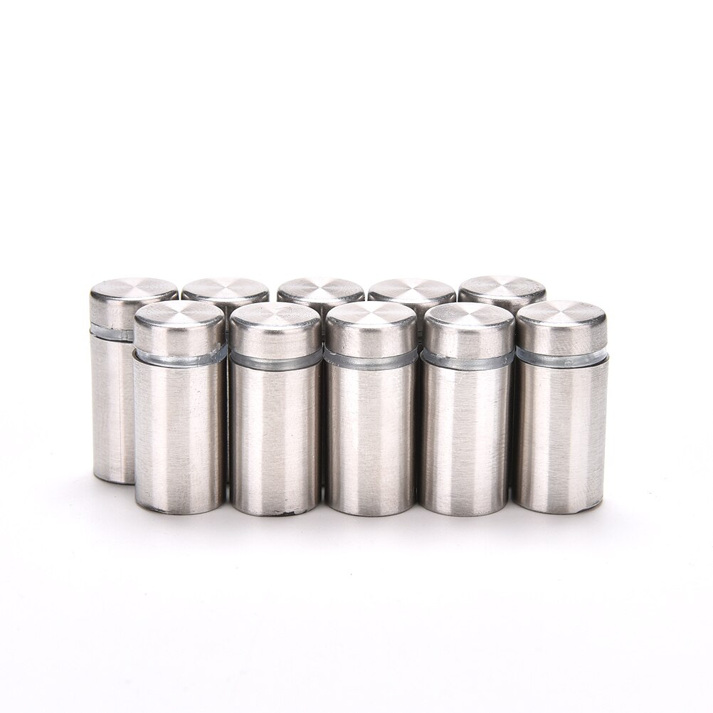 10PCS Stainless Stand Off Bolts Mount Standoffs Nails Advertisement Fixings Screws Mirror Glass Nail Fastener Screws