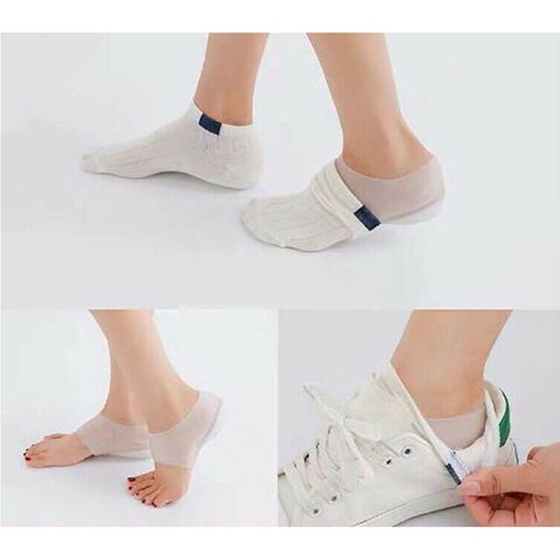 Invisible Height Lift Heel Pad Sock Liners Increase Insole Pain Relieve for Women Men insoles orthopedic insoles chaussure homme