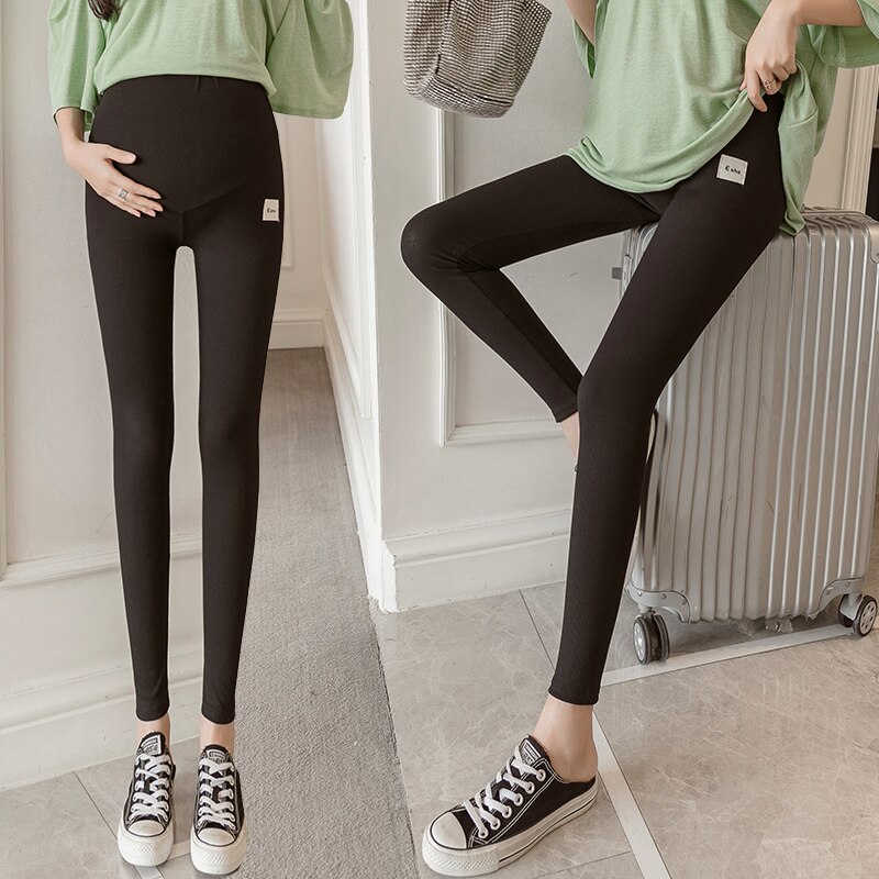 1625# Maternity Pants Spring Autumn Stretch Elastic Waist Belly Support Pants Maternity Leggings Maternity Trousers