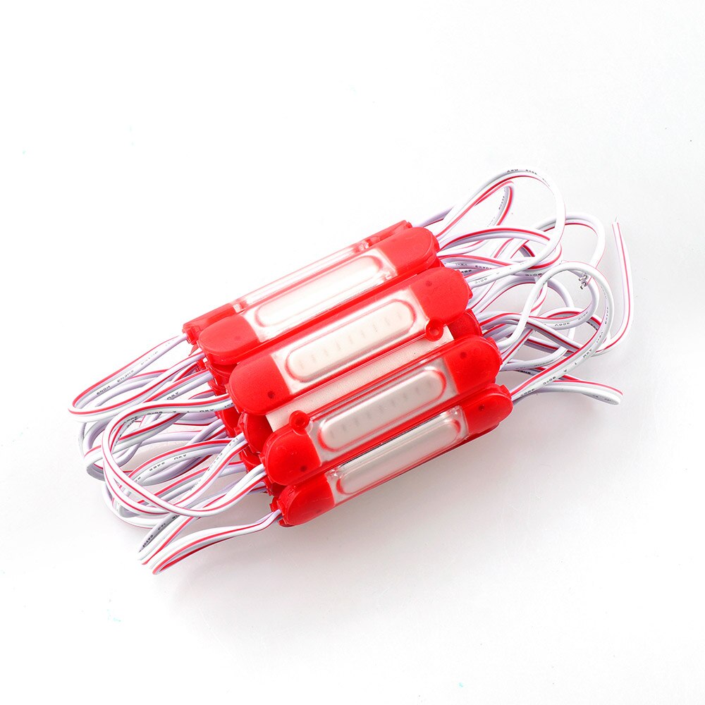 20pcs DC12V COB LED Modules 5050 RGB Advertising Modules Luminous Characters, Backlight Modules IP65 Waterproof: Red