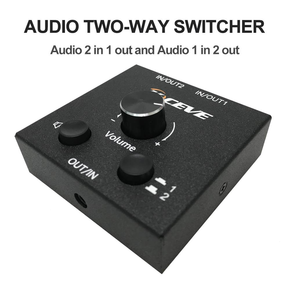 Switcher Audio Bron 2-In-1-Out/1-In-2-Out Audio Selector audio Input Of Output Apparaat Zonder Externe Voeding Voorversterkers