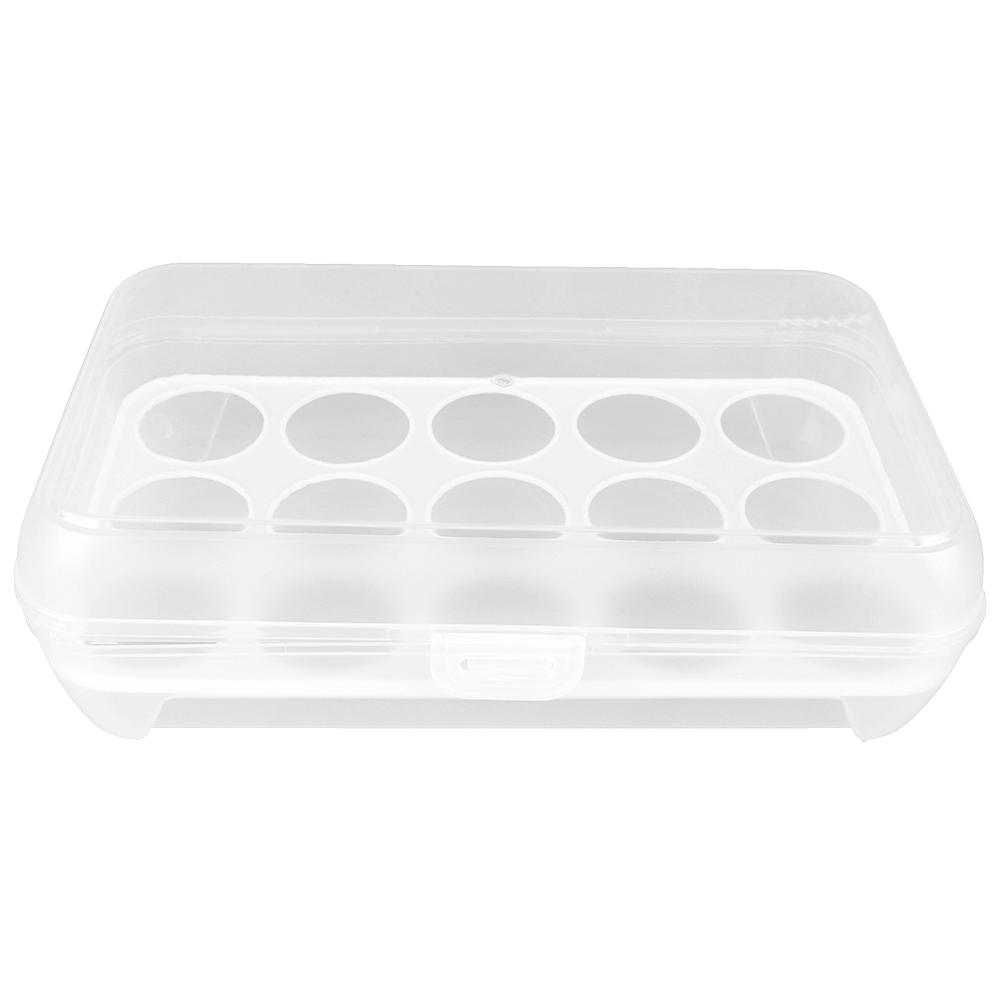 2/4/6/12 Grids Egg Storage Box Home Kitchen Organizer Egg Holder Container Case Portable Outdoor Camping Picnic Eggs Boxes Case: White 15 Grids