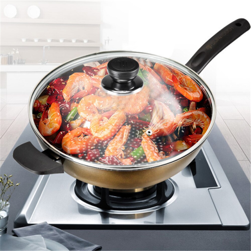 Frying Pan Lids 32cm Wok Pan Lid Stainless Steel Pot Lid Frying Pans Lid for Pan Gas Stove Pan Lid Home Cookware Accessories
