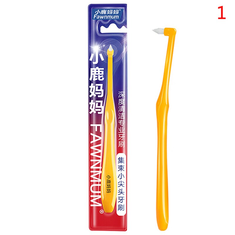 Soft Flat Bristle Orthodontic Braces Cleaners Floss Interdental Brush Toothbrush: OG1