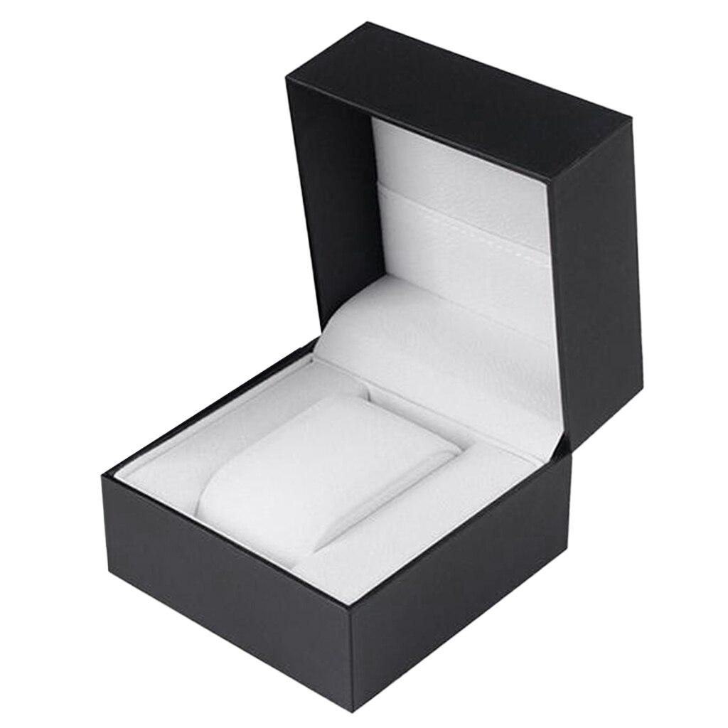 Zwart Plastic Single Horloge Armband Polshorloge Box Storage Case