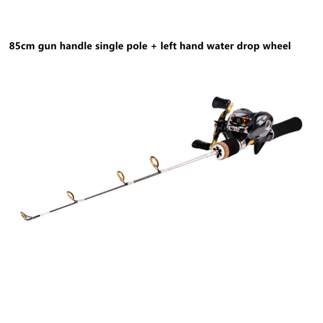 Ice Fishing Rod Set 55cm/85cm Epoxy Material Ultra Short Raft Rod Rod Travel Fishing Tackle