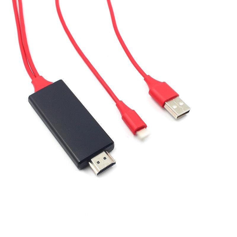 1080p 6ft 8 -benet apple interface til hdmi tv av adapter kabel til iphone 6 6s 7 8 plus x  r30