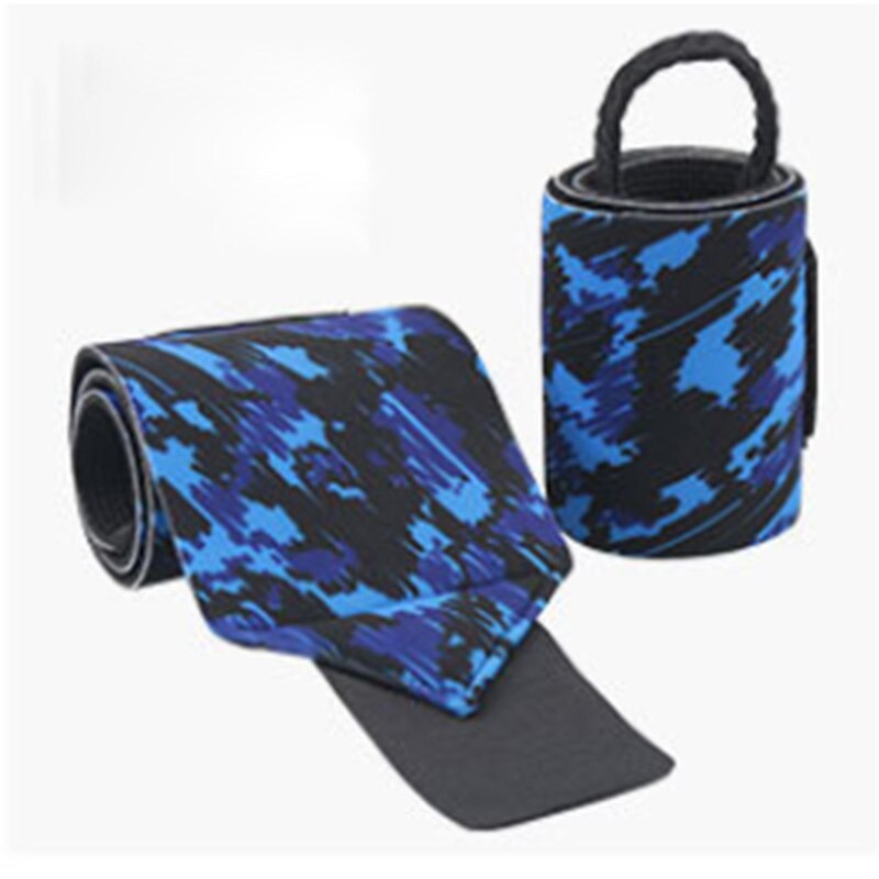 1pc 53*8cm camuflaje de neopreno deporte muñeca cinta para CrossFit envolturas de muñeca apoyo gimnasio levantamiento de pesas VENDA DE LA MANO: G / Right hands