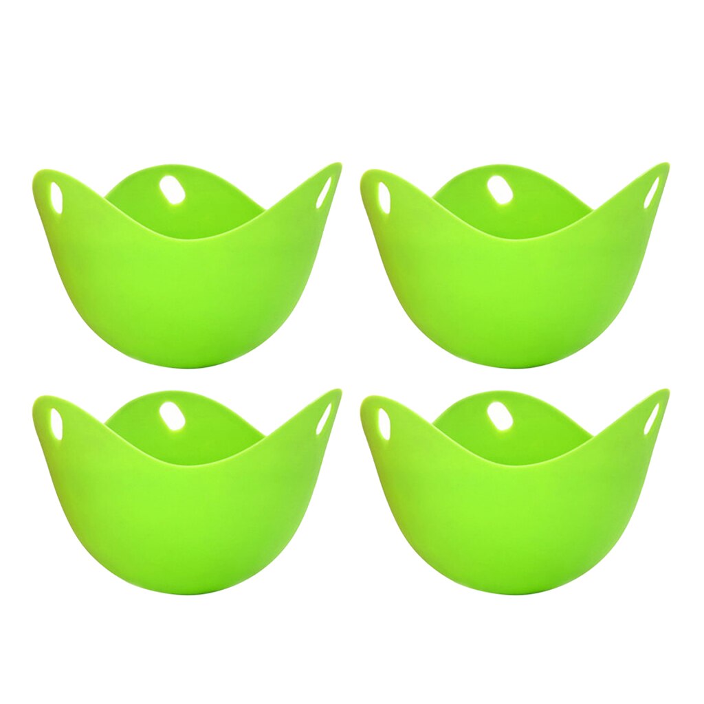 Cocedor de huevos de silicona para cocina y microondas, 4 paquetes