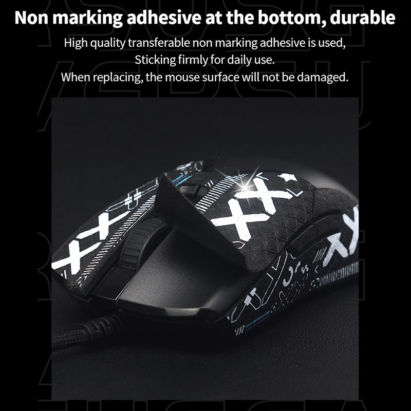 Mouse Grip Tape Skate Sticker for Logitech G502X G502X PULS Non Slip Skin Suck Sweat For G502X LIGHTSPEED Wireless Mouse