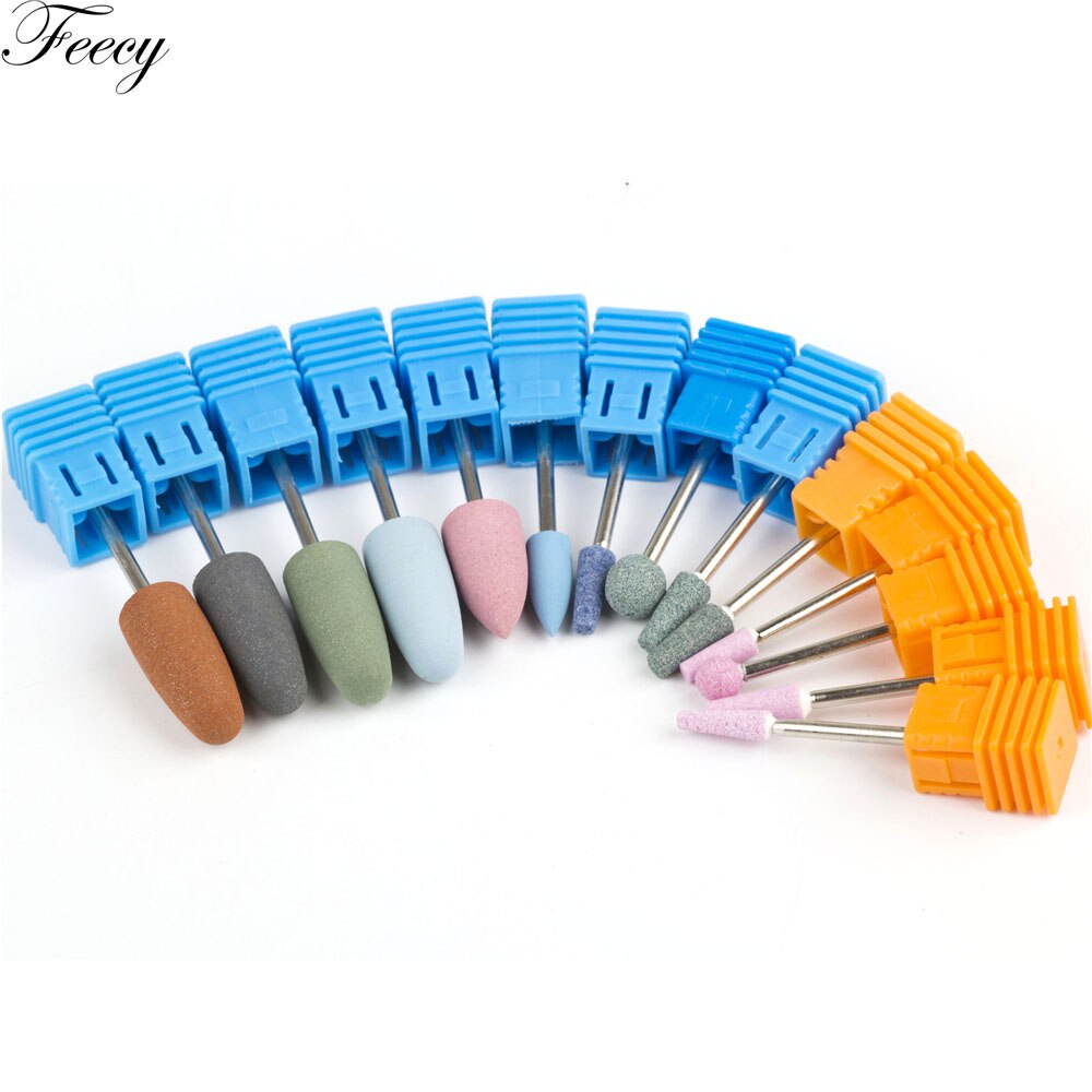Boule caoutchouc ongles forets pierre céramique fraisage corindon coupeurs brosse électrique Machine rotative vernis manucure outils fefairy 4T