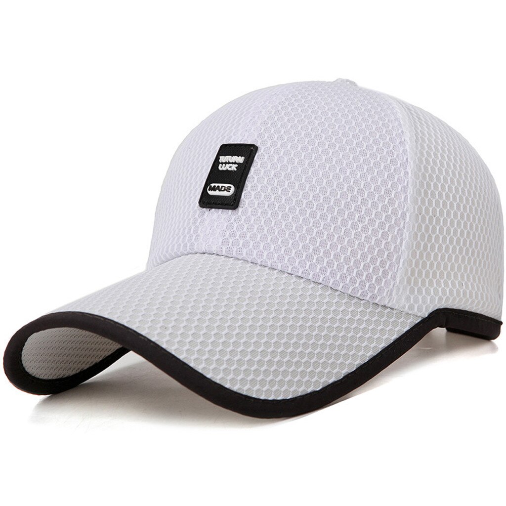 1Pc Baseball Cap Mannen Verstelbare Baseball Cap Casual Leisure Hoeden Mode Jongen Snapback Hoed Caps Outdoor Warm Thicken gemonteerd Cap: WHITE