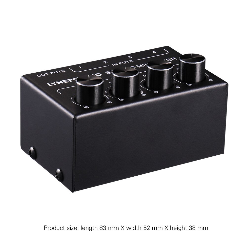 audio signal mini stereo four-channel passive mixer outdoor singing mixer