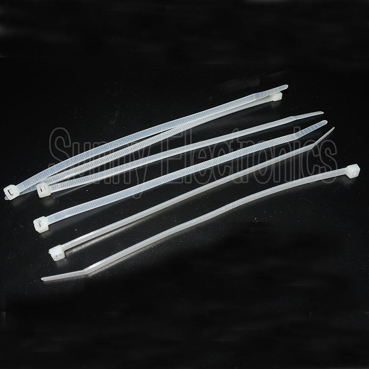 1000 stks Zwart Zelfborgende Nylon Kabelbinders 3 "inch 80mm X 2mm