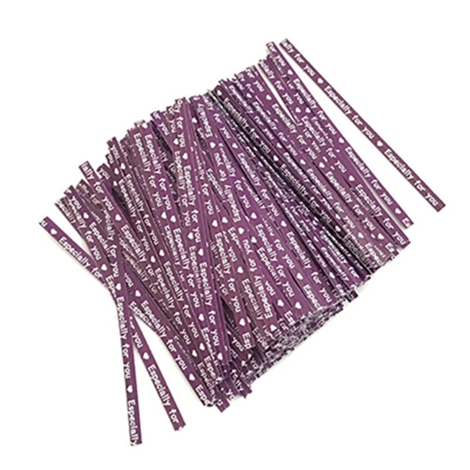 Corbatas SEAAN multifunción para envolver , corbatas especialmente retorcidas, para fiestas, bodas, panadería, bolsa para galletas y dulces, corbatas con de letras: Purple