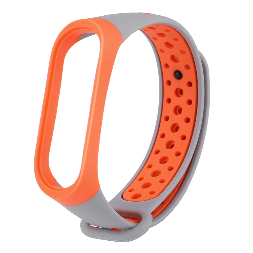 Correa de silicona para Xiaomi Mi Band 3 y 4, correa de silicona para relojes inteligentes, pulsera de silicona, accesorios para reloj inteligente mi band 3 y Mi Band 4: Orange