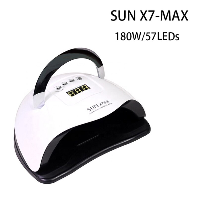 SUN S7-secador de uñas de 180W, lámpara UV LED de alta potencia, pantalla LCD, temporizador de secado de uñas para secar todo el Gel, herramientas de arte de manicura: SUN X7-MAX / EU