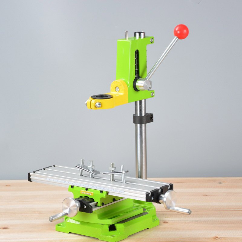 Wielofunkcyjne miniaturowe precyzyjne frezowanie wiertarka stołowa imadło oprawa stół roboczy X regulacja osi Y stół współrzędnych