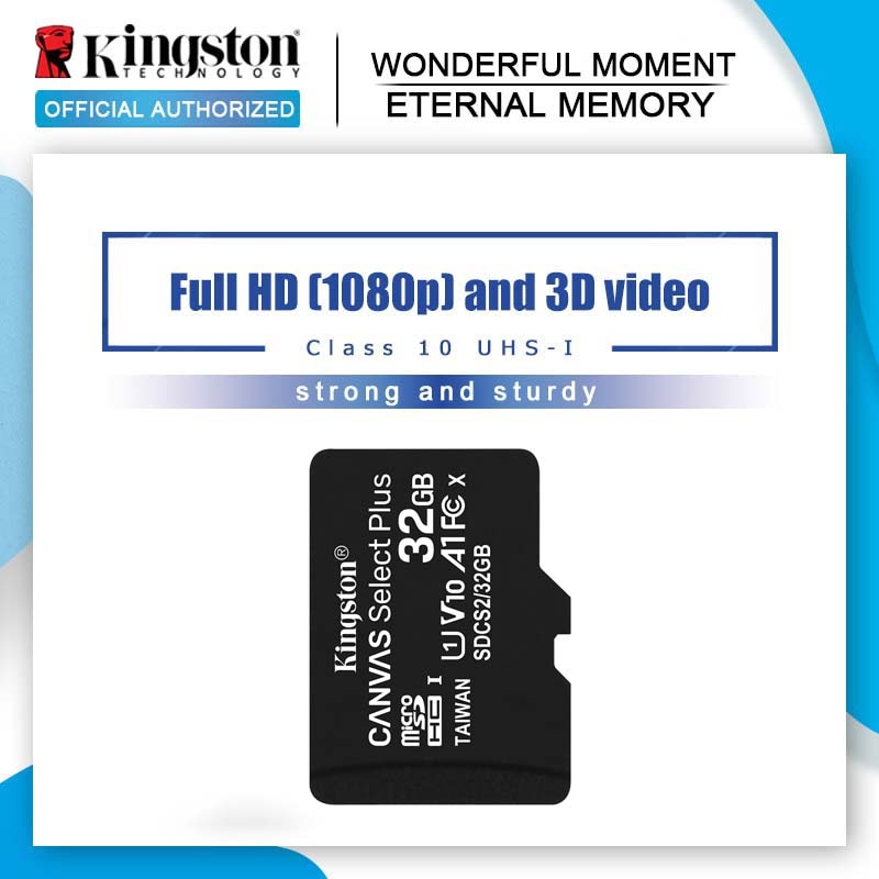 Kingston Micro tarjeta SD tarjeta de memoria de 16GB 32GB 64GB MicroSD Class10 TF/tarjeta SD de 128GB 256GB 512GB 1T MicroSDHC UHS-1 para Smartphone