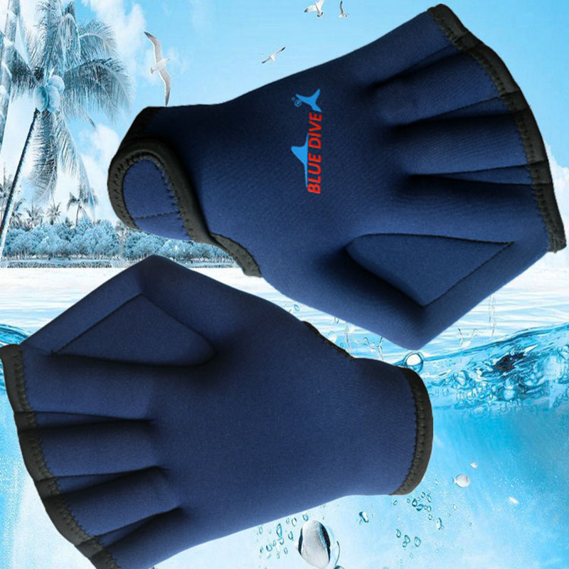 Duiken Handschoenen 2Mm Zwemmen Handschoenen Peddels Neopreen Volwassenen Hand Zwemvliezen Dive Apparatuur Zwemmen Training Vingerloze Peddels