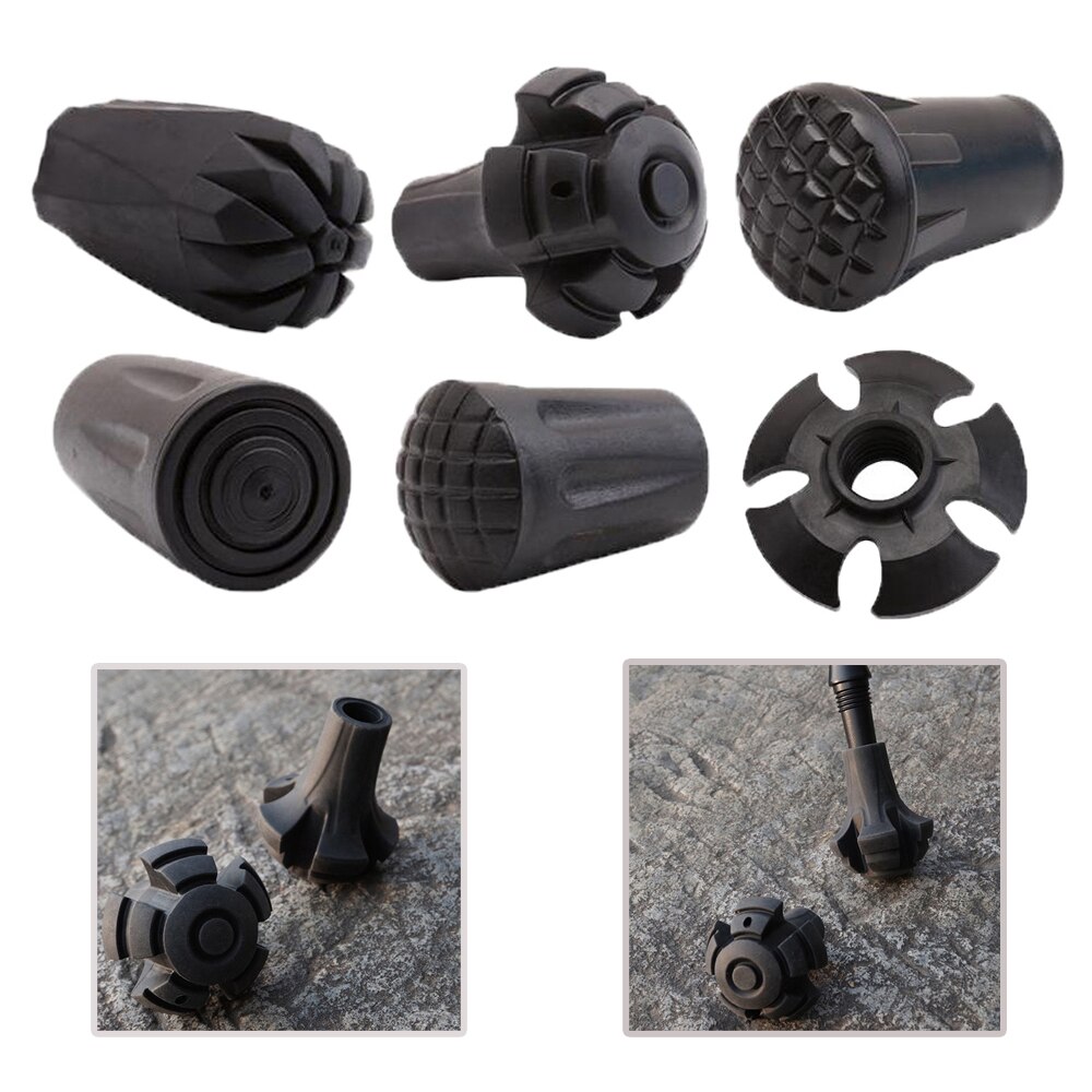 1PC Replacement Trekking Poles Head Protectors Adjustable Telescopic Walking Stick Protector Cap Outdoor Hiking Accessories