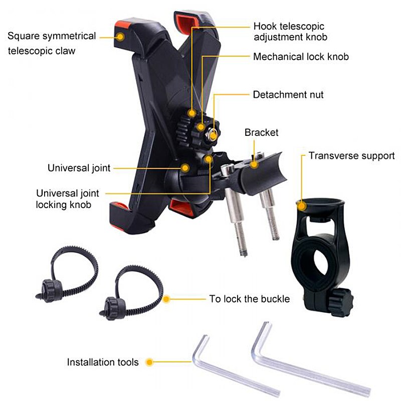 Motorfiets Telefoon GPS Navigatie Plaat Beugel Stuur Adapter Houder
