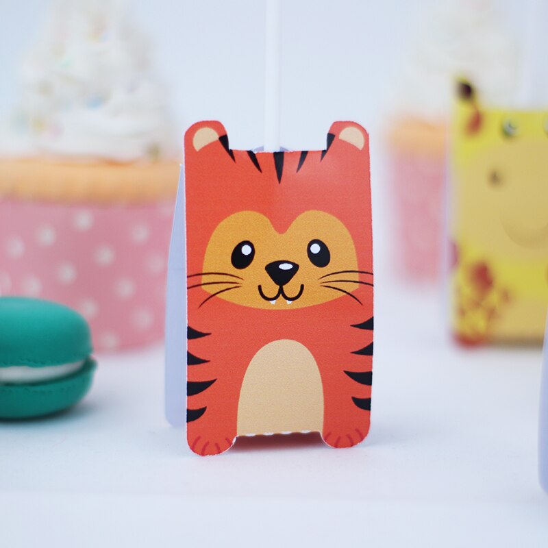 Animales de Safari Favor caja, caja de dulces para regalar caja de bolsas de Caja de la Magdalena de niño, decoración de Cumpleaños de Niños suministros