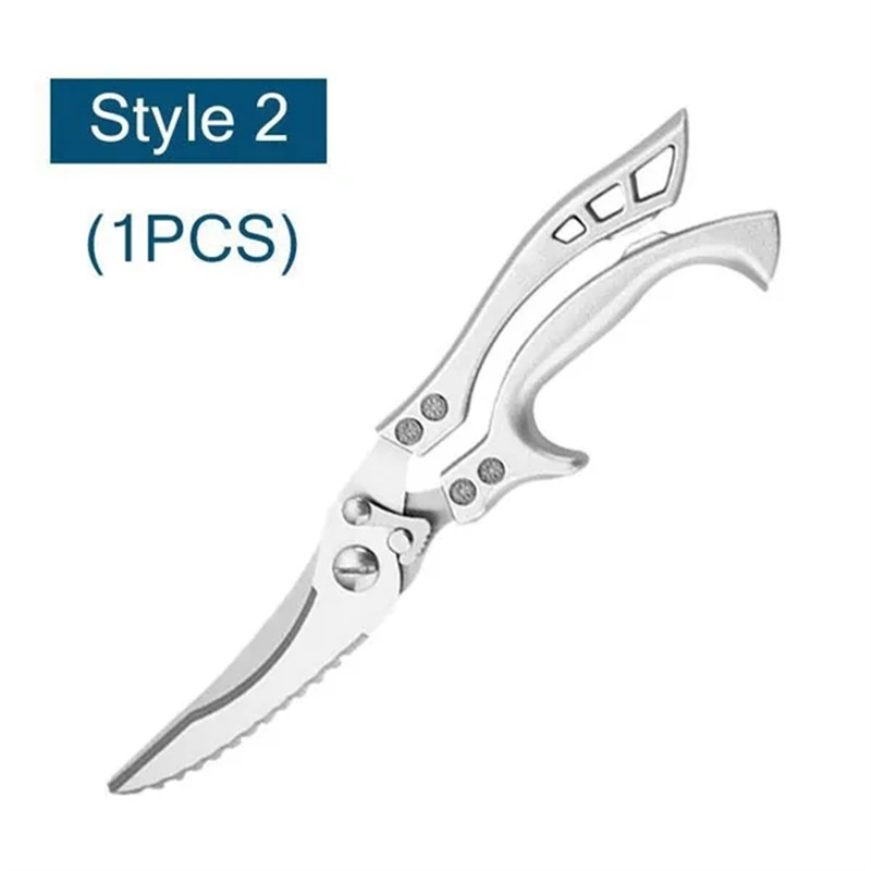 Upgrade Multi-purpose Kitchen Scissors Powerful Chicken Bone Scissors Large Household Food Scissors Stainless Kitchen Knife: Blue