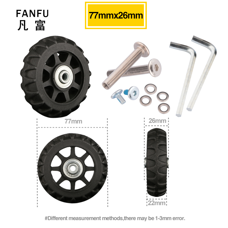 Ersatz Koffer Räder Reparatur Teile für Gepäck 360 Spinner Aufrecht Stumm Hoher Räder für Koffer 1 PCS 2 räder