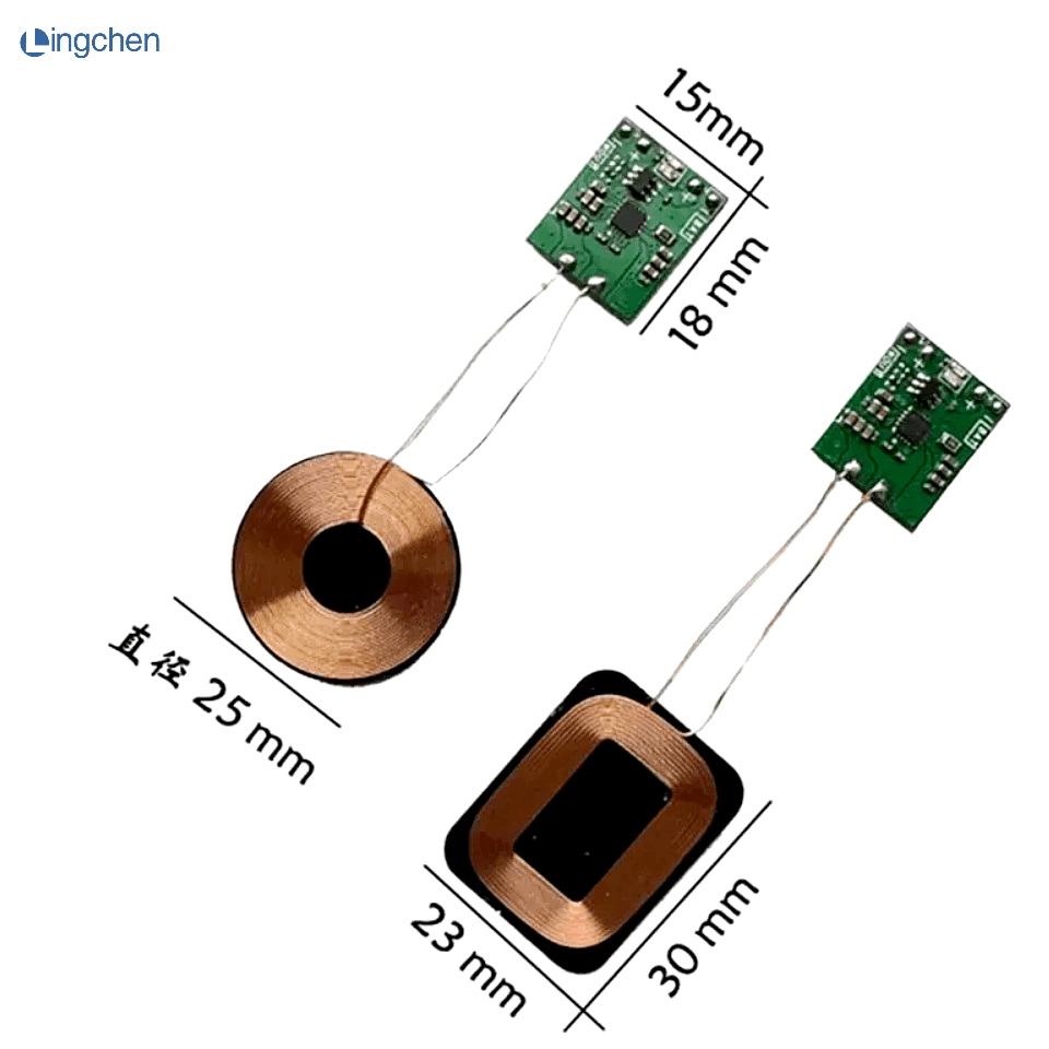 [lithiumbatterij draadloos opladen] 5W draadloos opladen ontvangermodule kleine spoel ingebouwd 3,7V modificatieschema