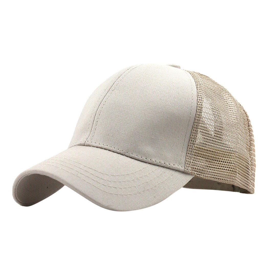 Unisex Berretto da Baseball Regolabile Cap Mesh Traspirante per Le Donne di Snapback Caps Casquette Cappelli da Baseball Visiera Cap Siltovka # BL5: Beige