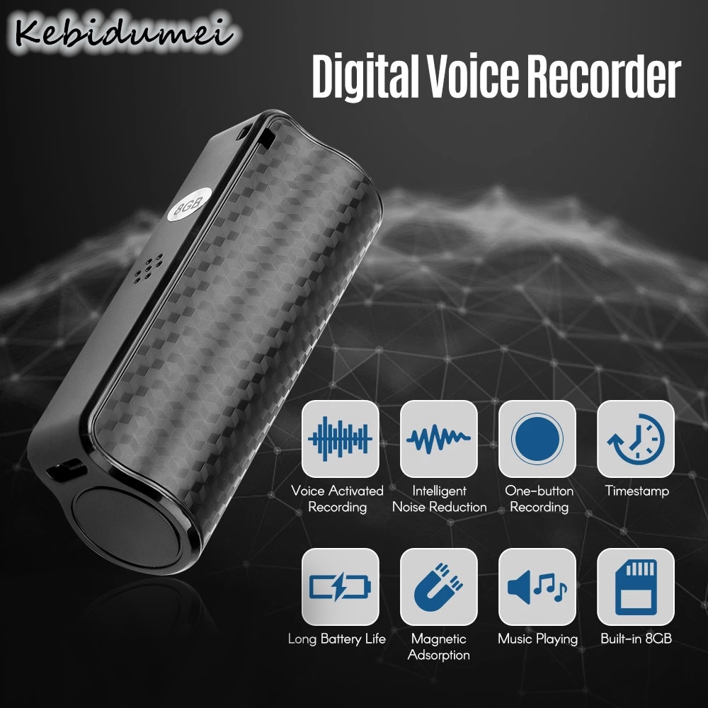 Kebidumei 8Gb 16Gb 32Gb Mp3 Speler Opname Digitale Audio Voice Recorder Voice Activated Mini Usb Pen Voor lezingen
