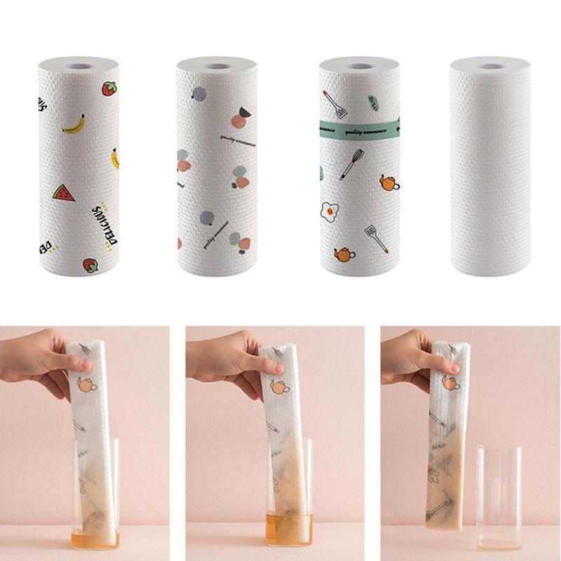 Trapos de limpieza desechables para el hogar, paño de cocina en seco y mojado, lavable, no tejido, C4X3