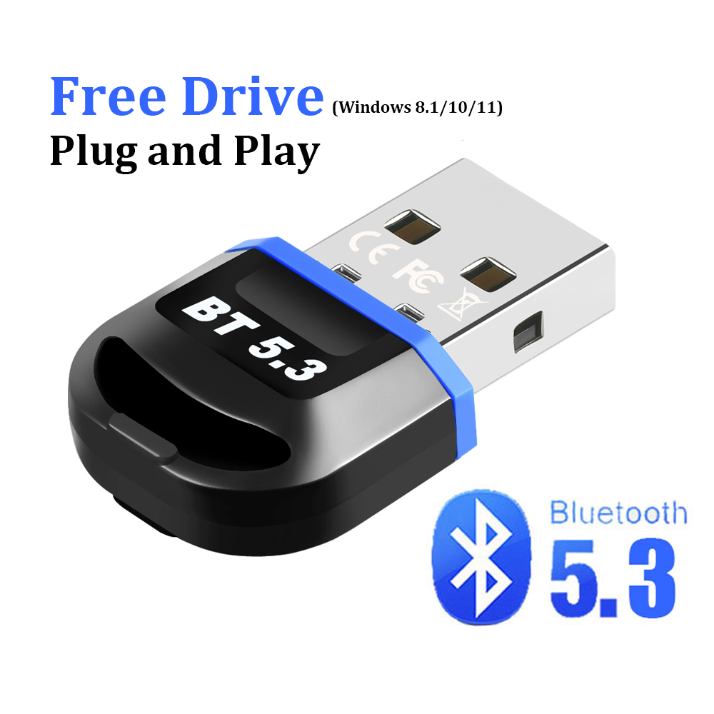 Bluetooth Adapter for Pc Usb Bluetooth 5.4 5.3 5.1 Dongle Receiver for Speaker Mouse Keyboard Music Audio Transmitter: Silver