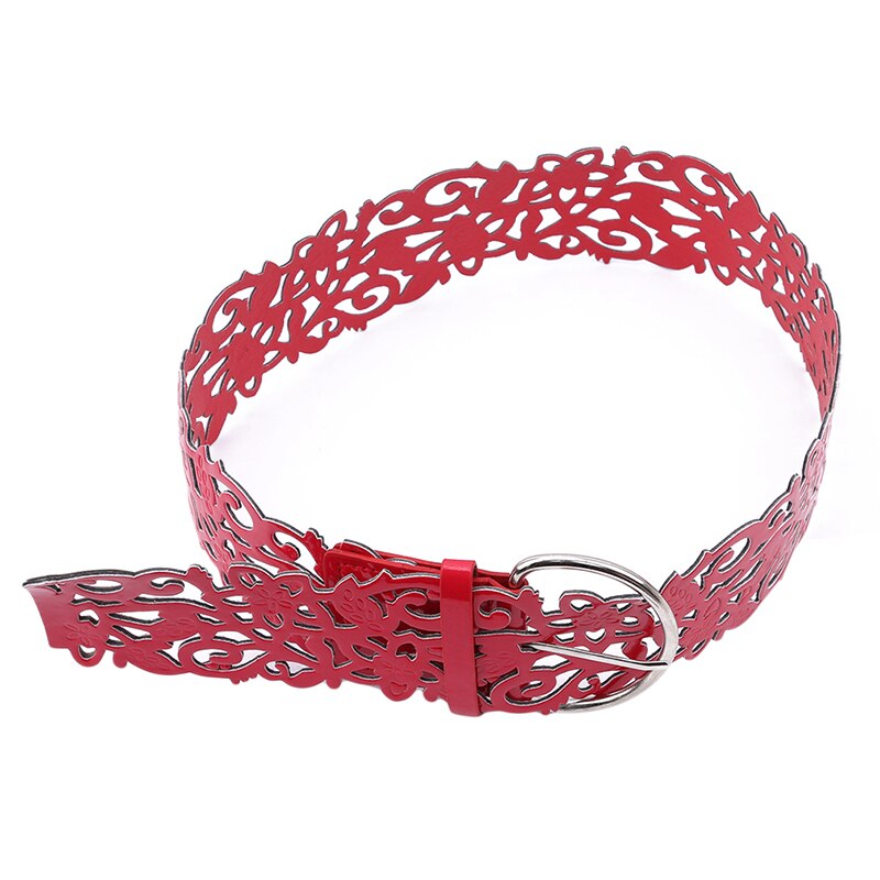 Holle Retro Dames Riem Brede Vrouwen Buikband Vrouwelijke Uitsparing Bloem Mode Riem Decoratie Riem