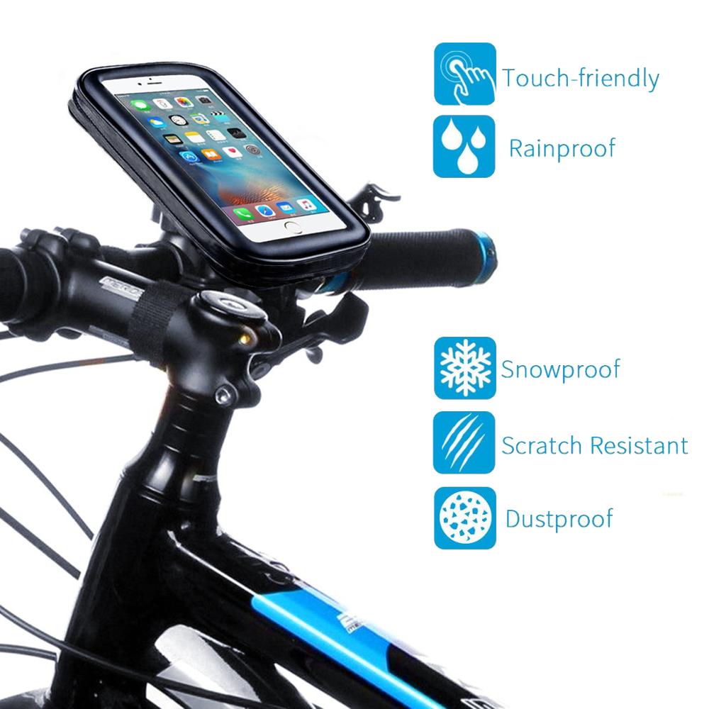 Soporte de teléfono para motocicleta, funda impermeable, rotación de 360 grados, para iPhone 6, Xiaomi 3, note2