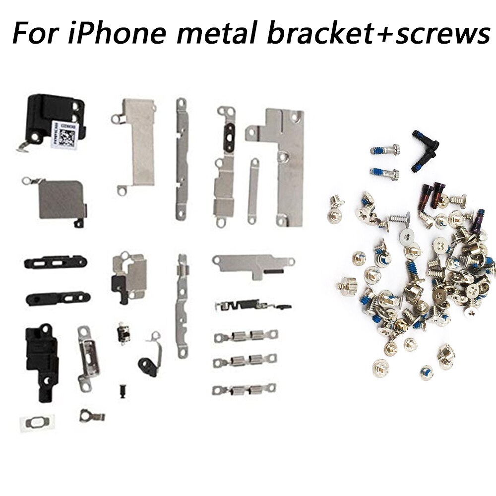 2pcs/Set Full Sets Small Metal Internal Bracket Kits + Completely Screws Replacement For iPhone 7 7Plus 8 8 Plus X